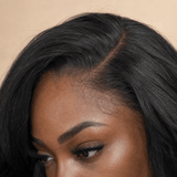 24" 13x4 Lace Front Yaki Detroit Layers Wig - Glueless Free Part | Zivahair Heat-Resistant Synthetic Fiber - Natural Black